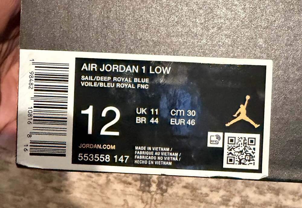 Air Jordan 1 Low 'Seahawks' - Green / Blue - Size 12 Men - Picture 9 of 9
